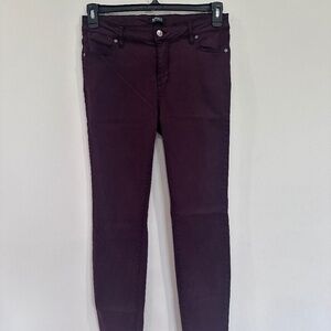 Buffalo David Bitton Royal Mid-Rise Stretch Skinny Burgundy Jeans - Size 10/30